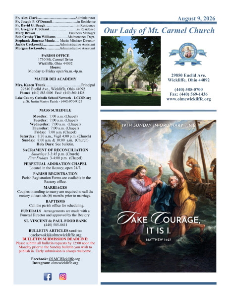 August 9 Bulletin
