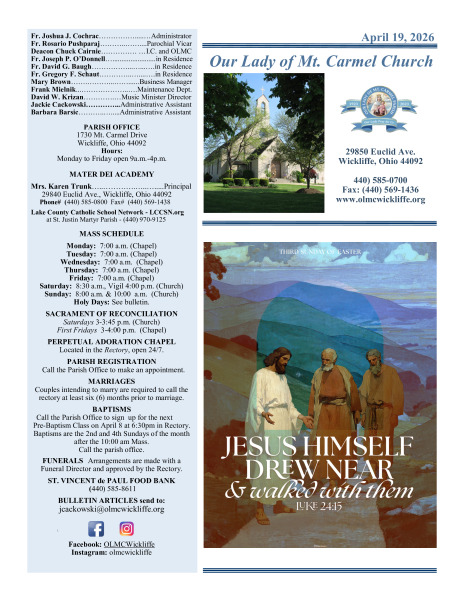 April 19, 2026 Bulletin