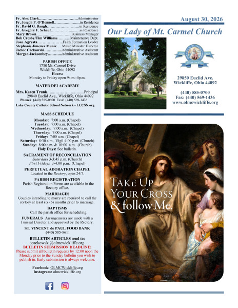 August 30 Bulletin
