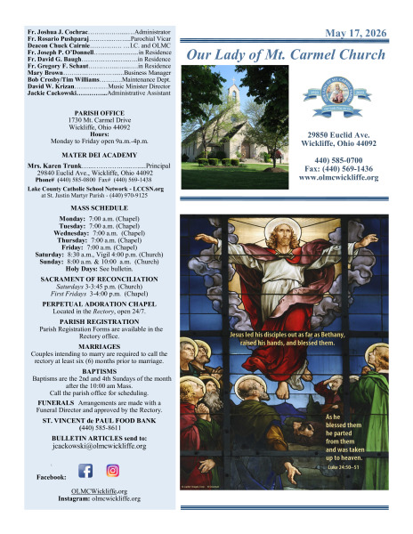 May 17th Bulletin