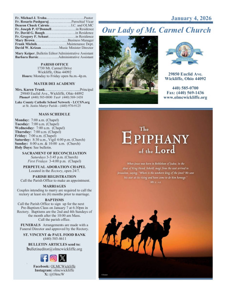 January 4, 2026 Bulletin