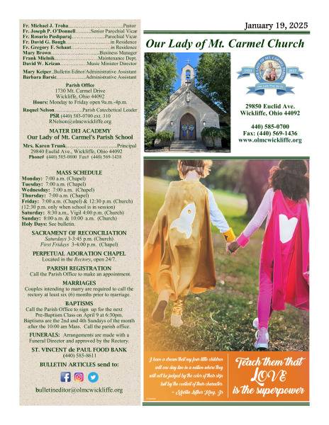 January 19, 2025 Bulletin