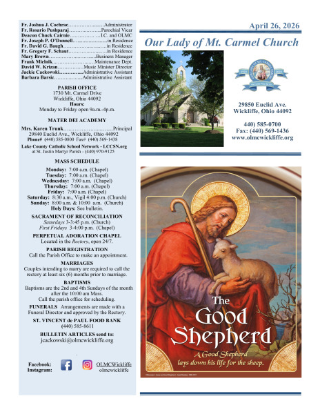 April 26, 2026 Bulletin