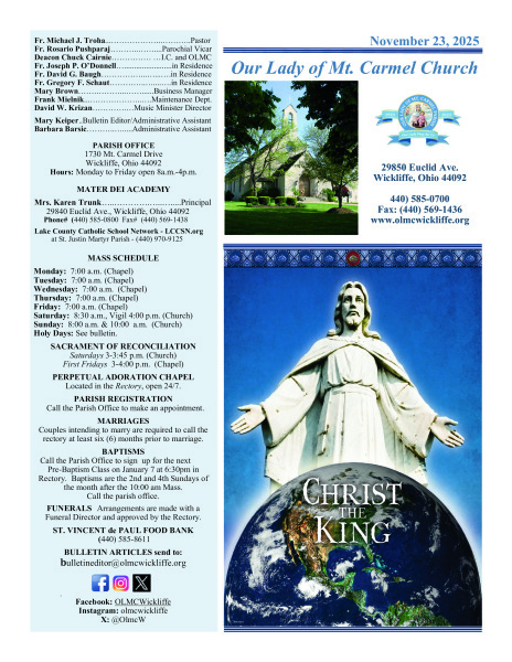 November 23, 2025 Bulletin